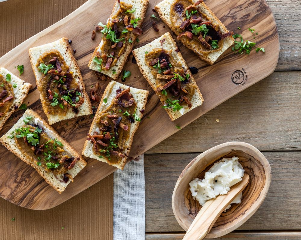 Bruschetta’s met pompoen & truffel