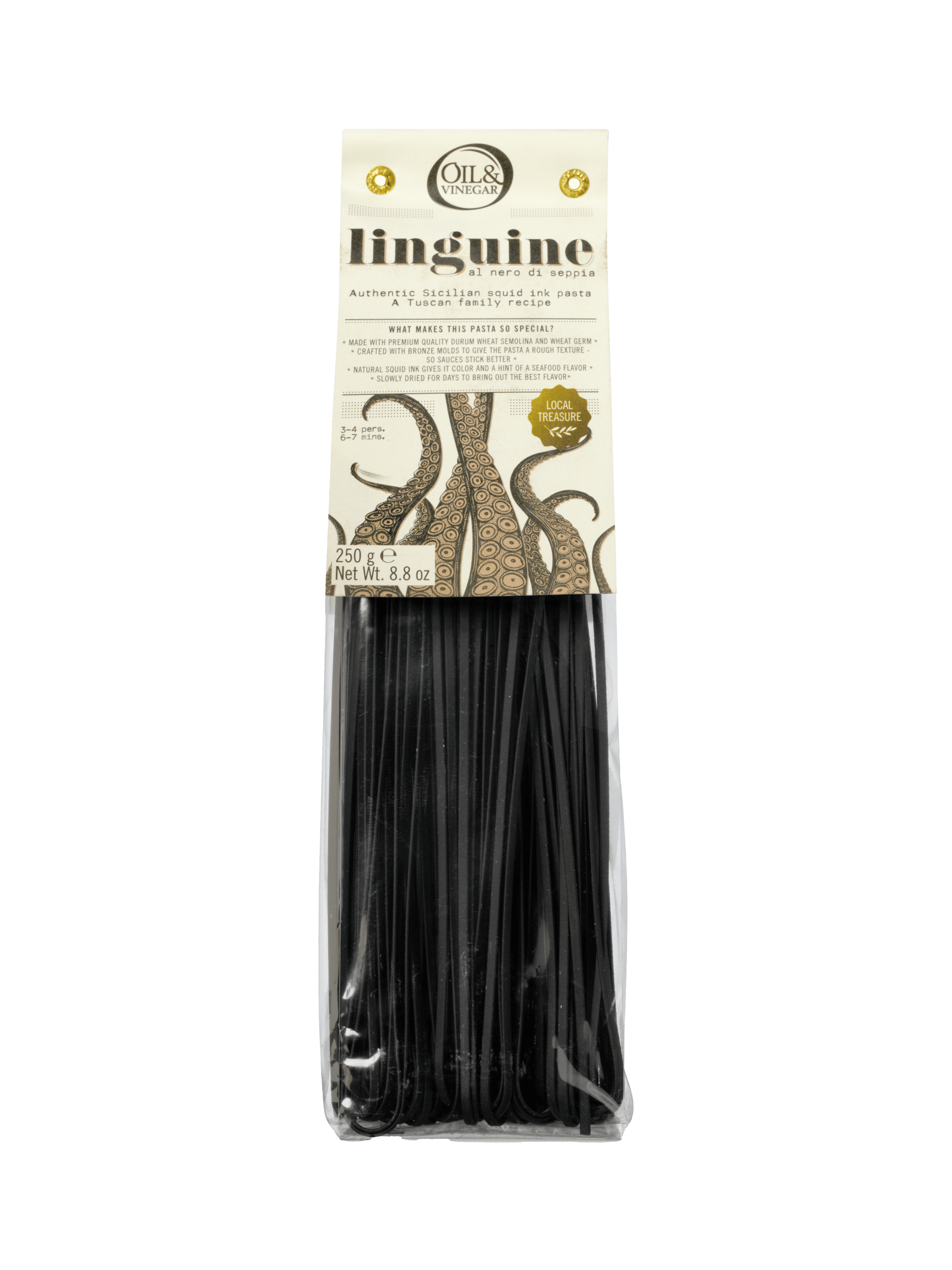 Zwarte Pasta - Linguine al nero di seppia - 250g