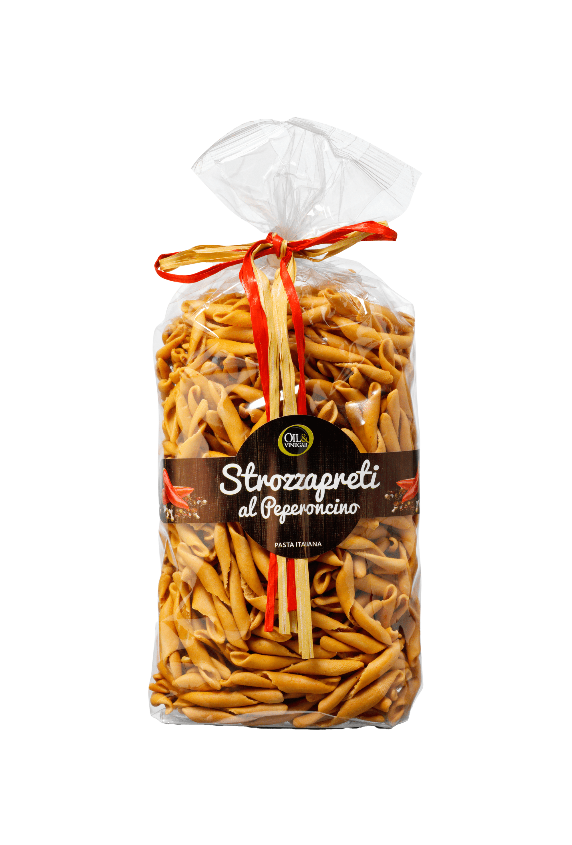 Rode Pasta verfijnd met Rode Chilipeper - Strozzapreti al Peperoncino - 500 g