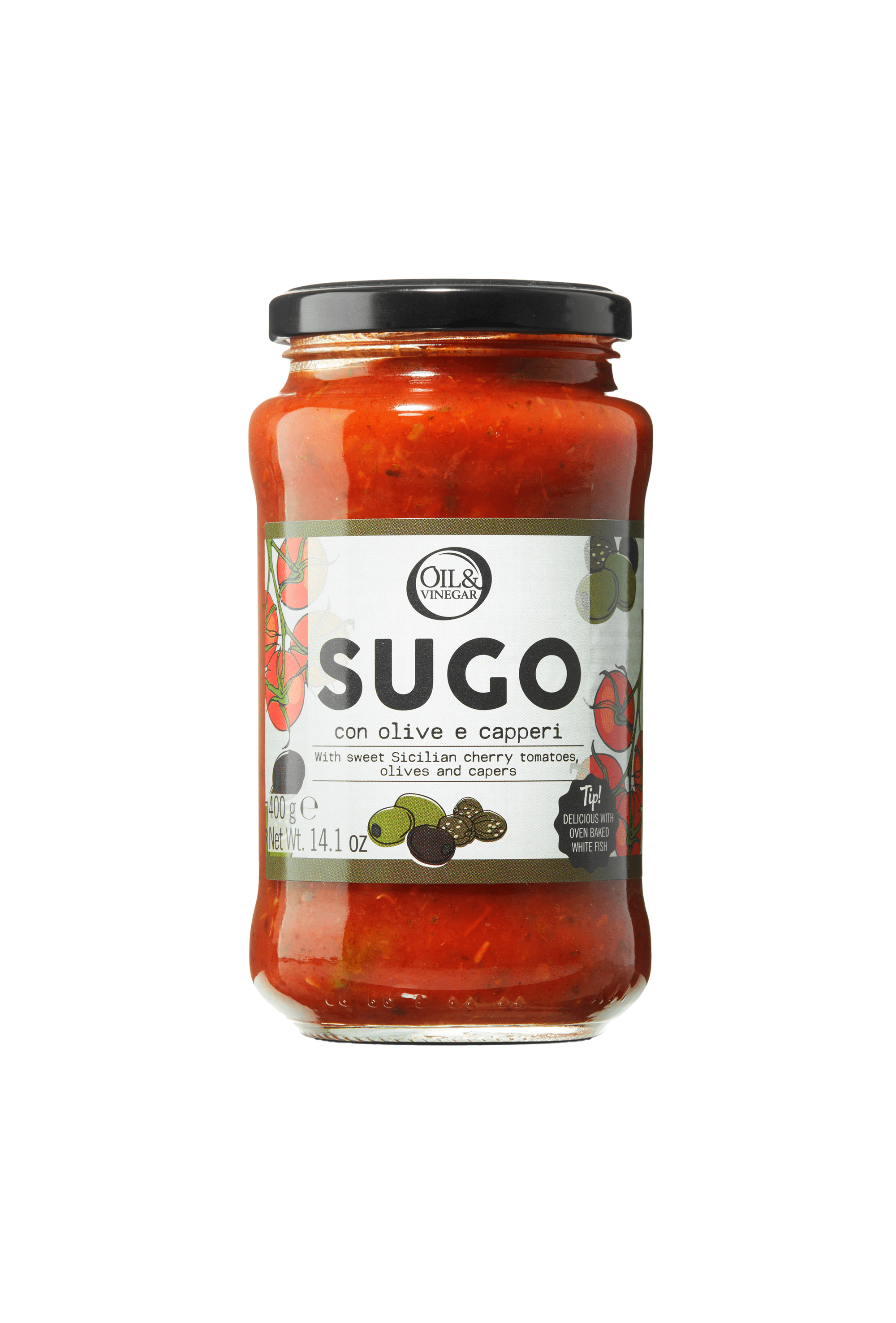 Pastasaus met olijven en kappertjes - Sugo con olive e capperi - 400g