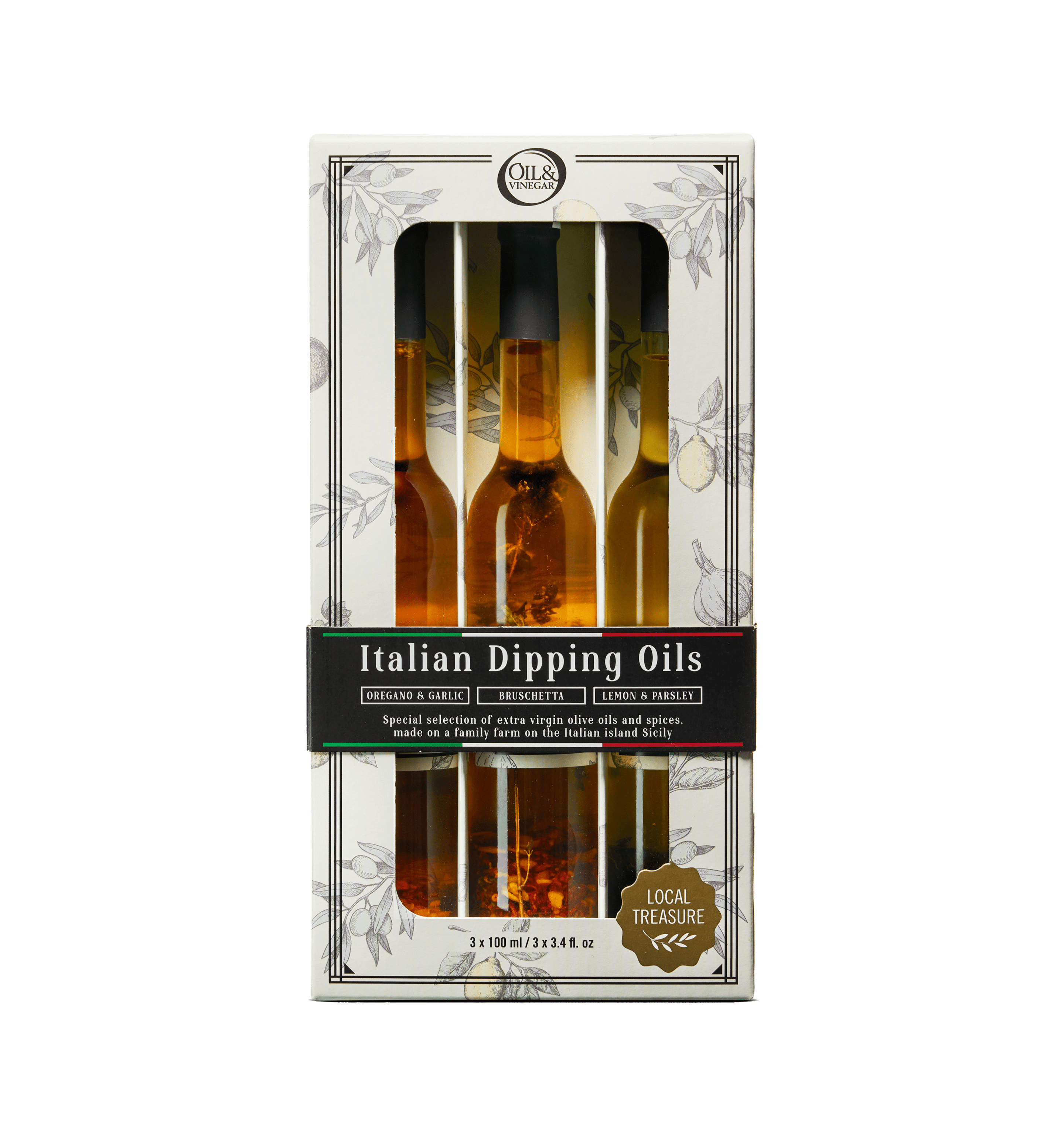 Giftbox Italian Dipping oils - 3x100ml