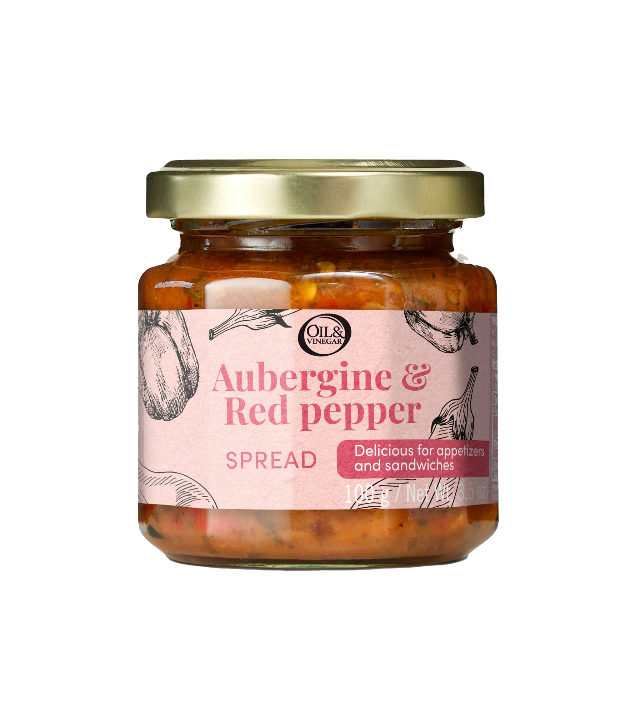 Aubergine & red pepper spread - 100g