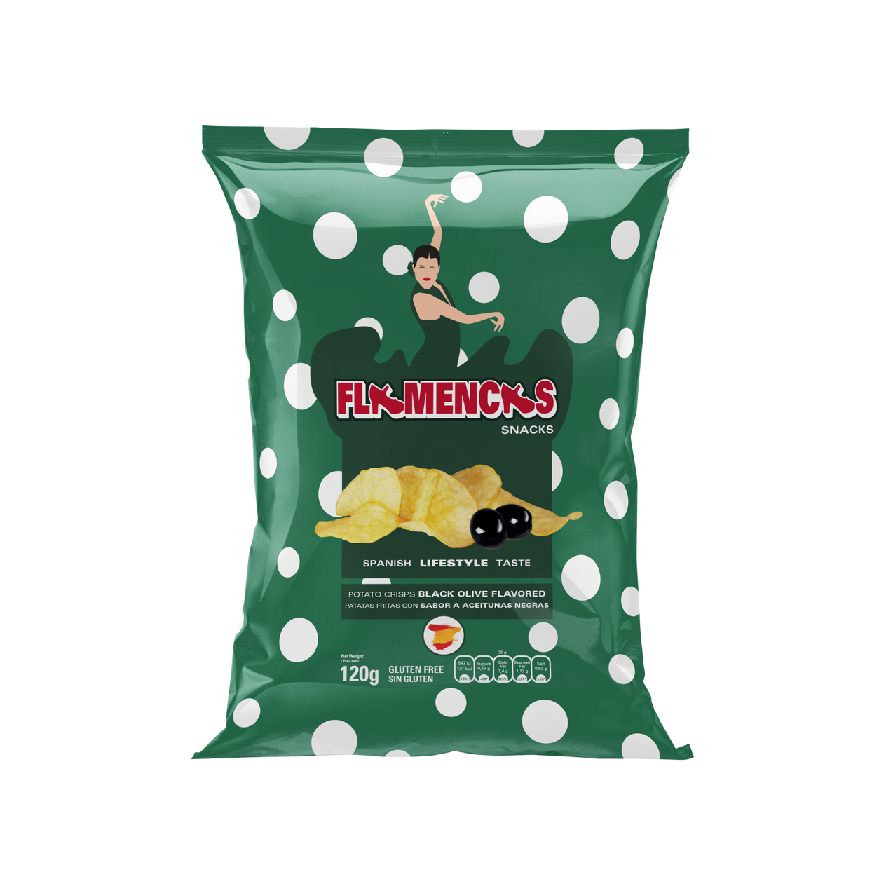 Flamencas Zwarte Olijven Chips - 120g