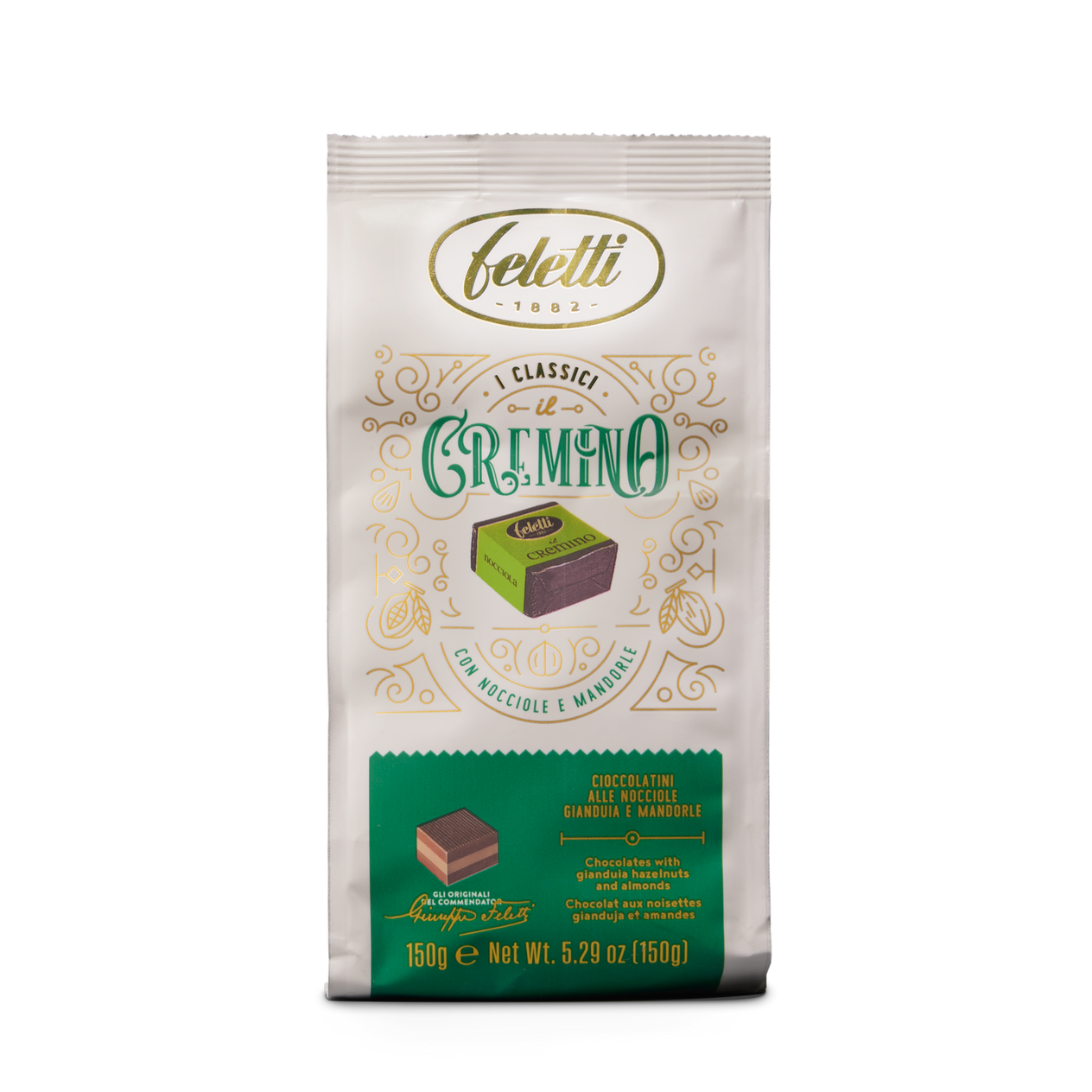 Italiaanse chocolade feletti cremino hazelnoot - 150g