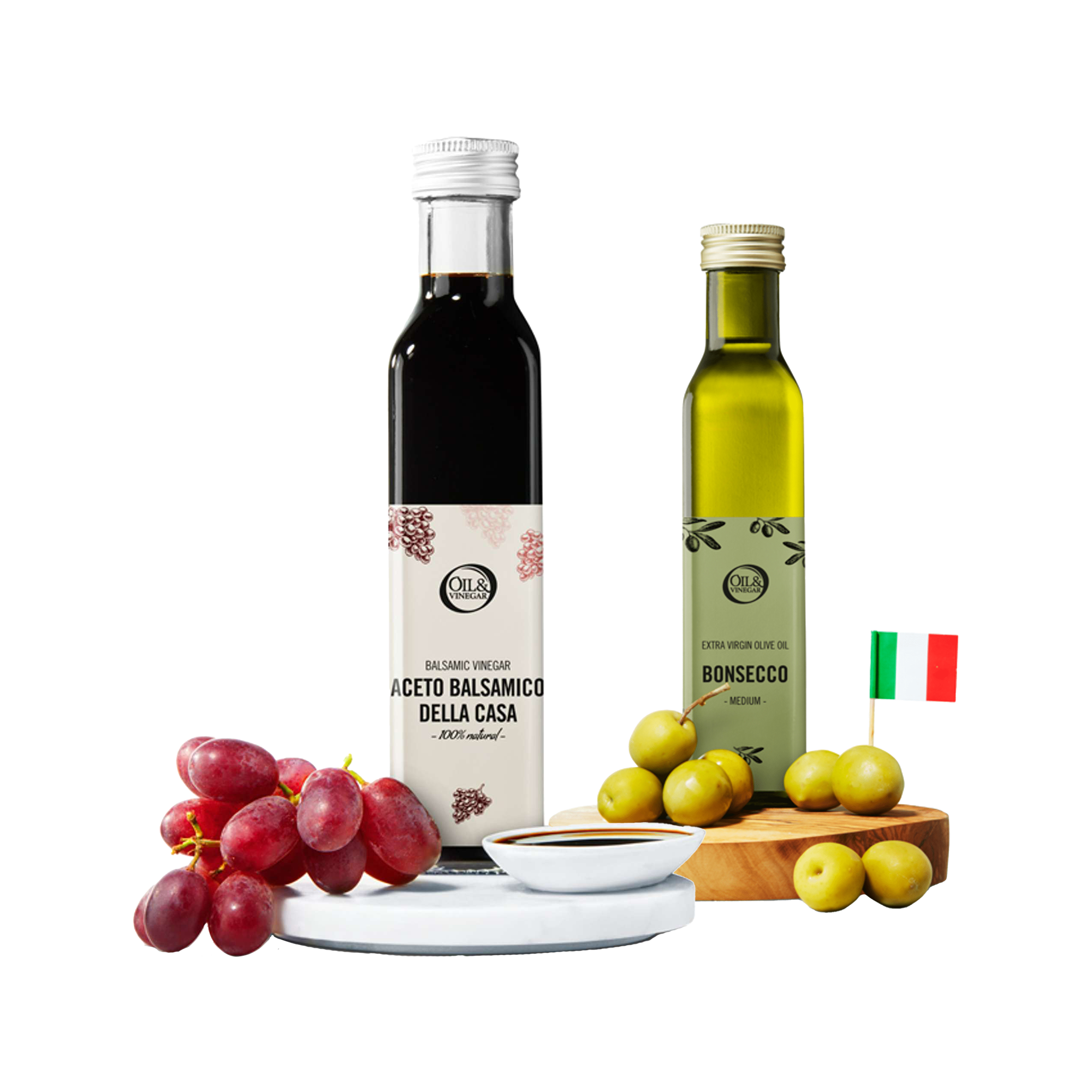 Balsamicoazijn & Bonsecco extra vierge olijfolie - 2x250ml